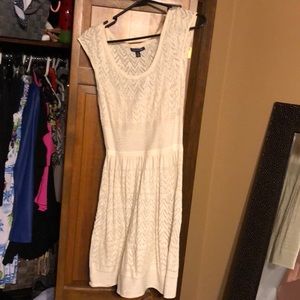 Short sleeved sparkly sweater dress